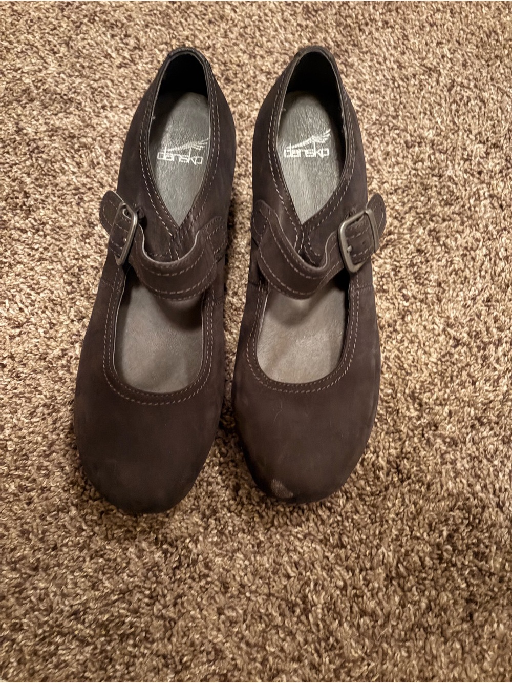 Women's size 9.5 Black Mary Jane Strap Shoes